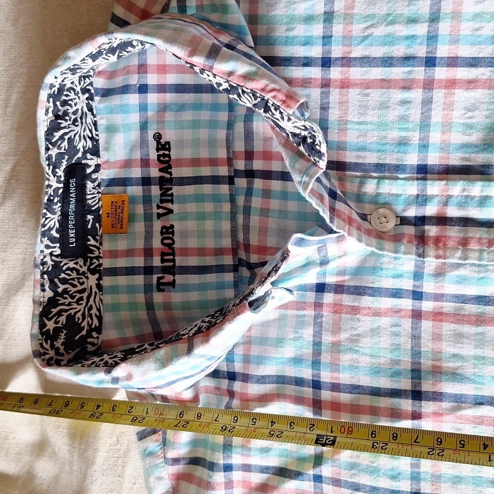 M Taylor Vintage Plaid Button-down Collar shirt